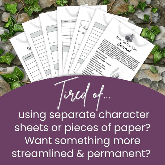 Alchemist RPG Character Journal - Digital Download