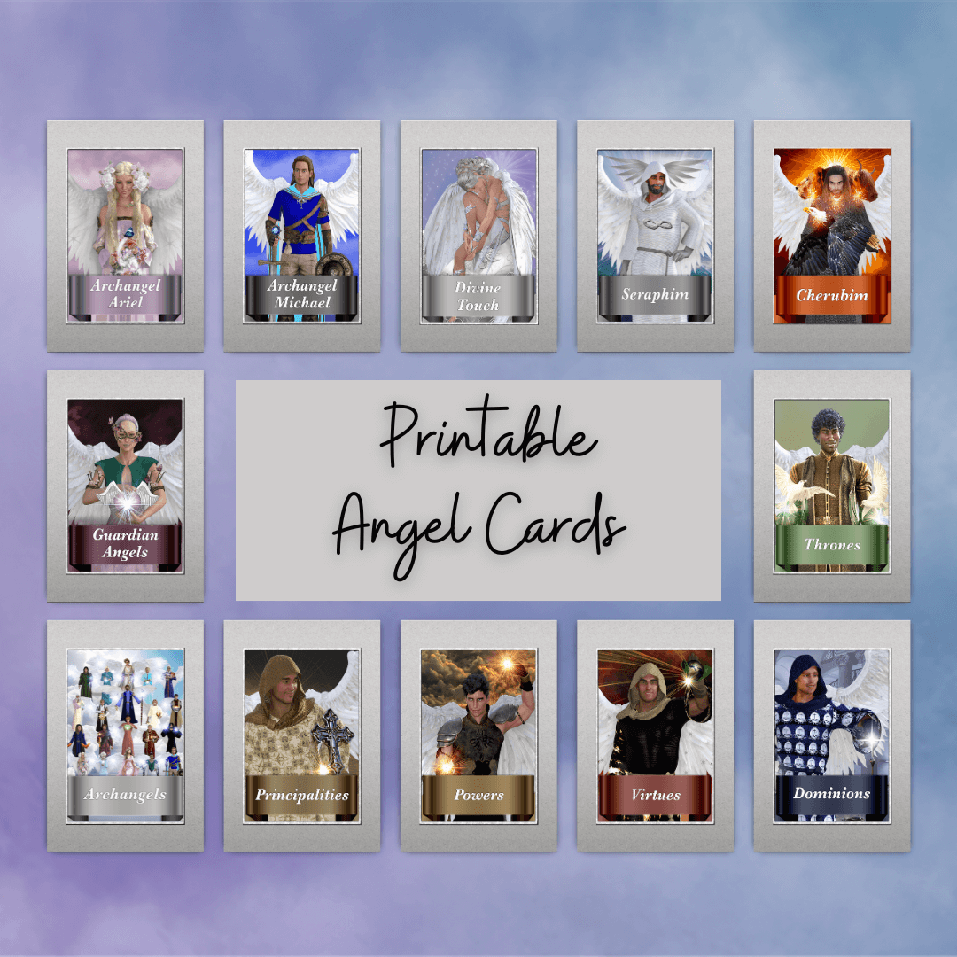 Angel For Today Printable Cards & Manifesting Guide - "In 2016, while meditating in the pool, I was warned that the world was going to become a very dark place. Afterwards, I was surprised to find a white feather on my lap. Since then, it has been my goal