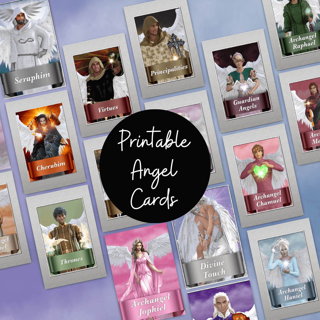 Angel For Today Printable Cards & Manifesting Guide - "In 2016, while meditating in the pool, I was warned that the world was going to become a very dark place. Afterwards, I was surprised to find a white feather on my lap. Since then, it has been my goal