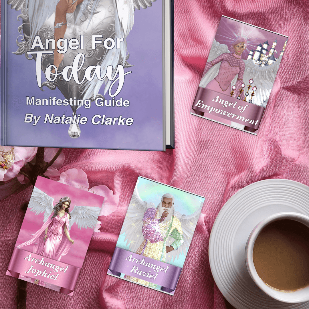 Angel For Today Printable Cards & Manifesting Guide - "In 2016, while meditating in the pool, I was warned that the world was going to become a very dark place. Afterwards, I was surprised to find a white feather on my lap. Since then, it has been my goal
