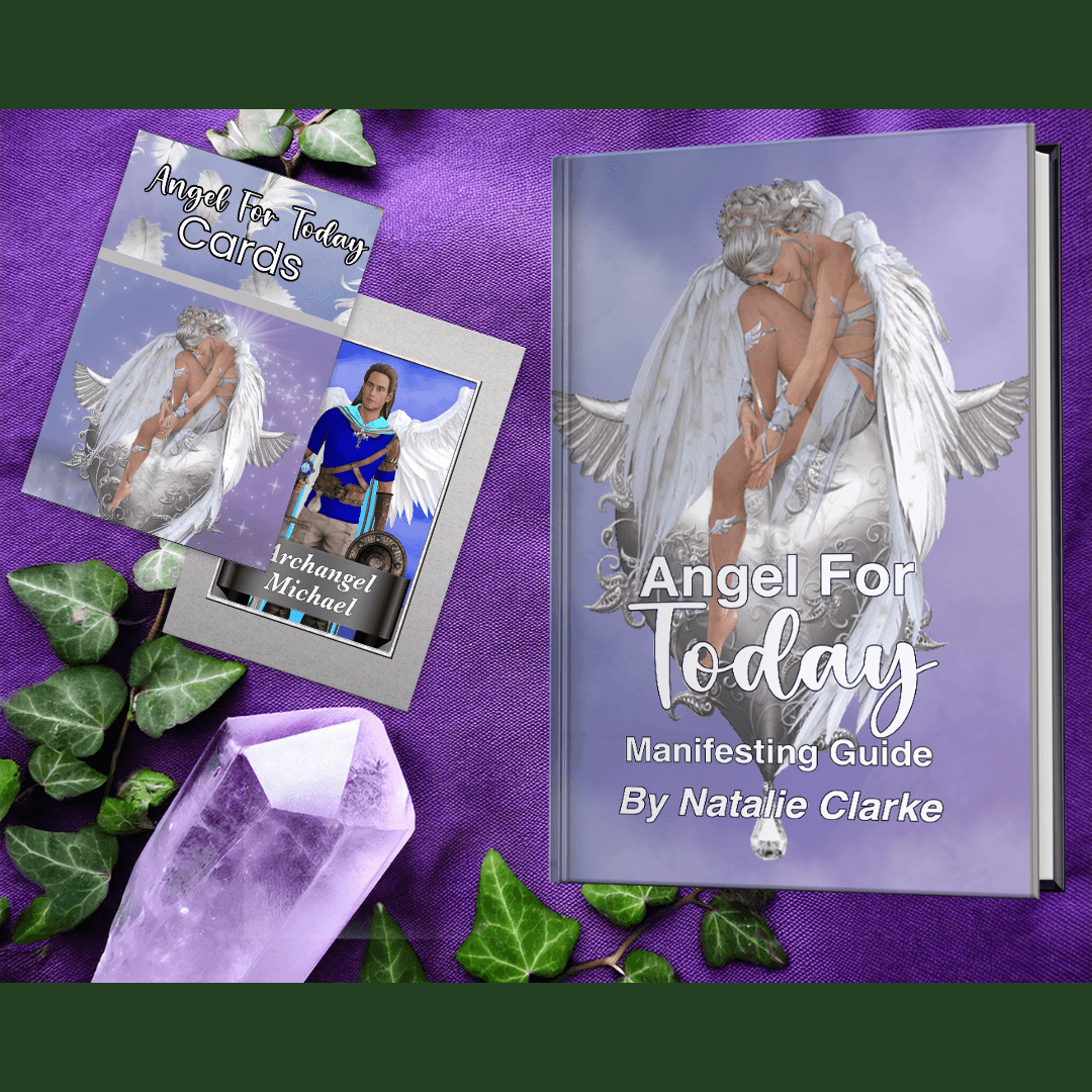 Angel For Today Printable Cards & Manifesting Guide - "In 2016, while meditating in the pool, I was warned that the world was going to become a very dark place. Afterwards, I was surprised to find a white feather on my lap. Since then, it has been my goal