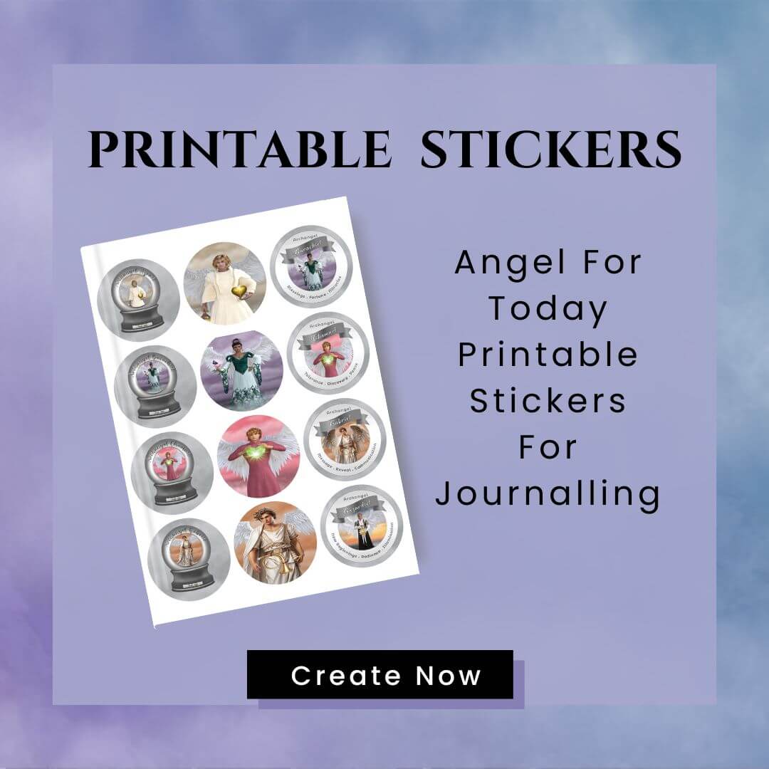 Angel For Today Printable Stickers - Turn everyday moments into celestial keepsakes with Angels For Today Printable Stickers! Inspired by the ethereal beauty of Angelic Realms, this enchanting collection brings the presence of Archangels and Guardian Ange