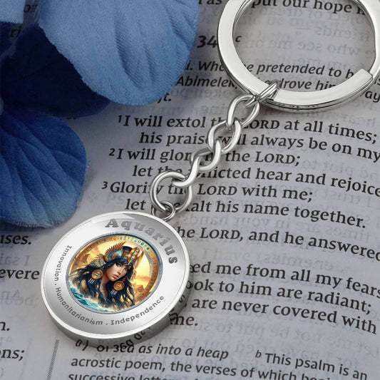 Aquarius - Charm Keychain ShineOn Fulfillment