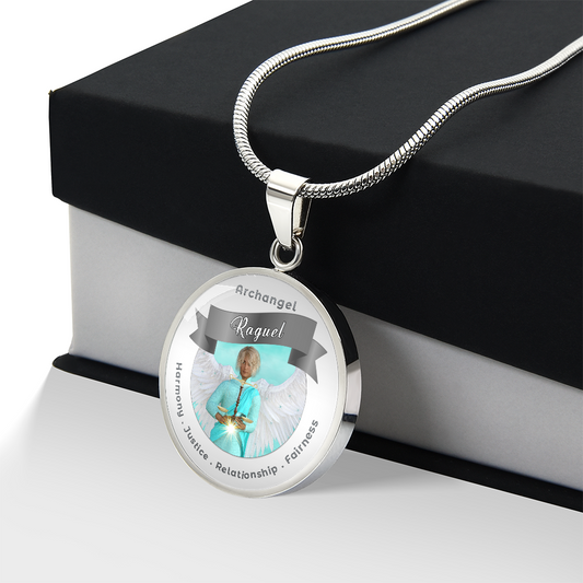Archangel Raguel - Charm Necklace For Fairness, Harmony, Justice & Relationships ShineOn Fulfillment