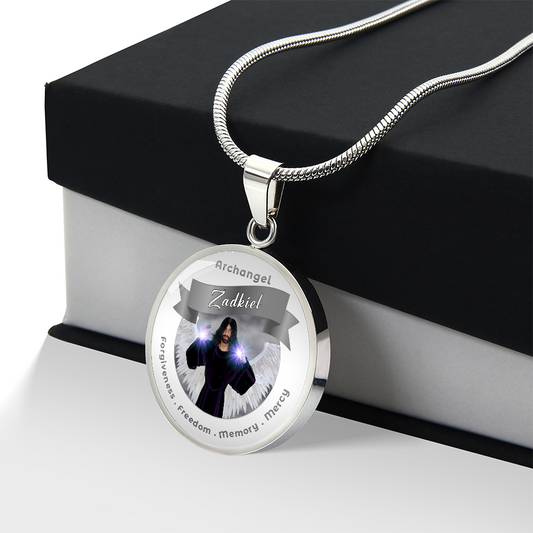 Archangel Zadkiel - Charm Necklace For Freedom, Forgiveness, Memory & Mercy ShineOn Fulfillment