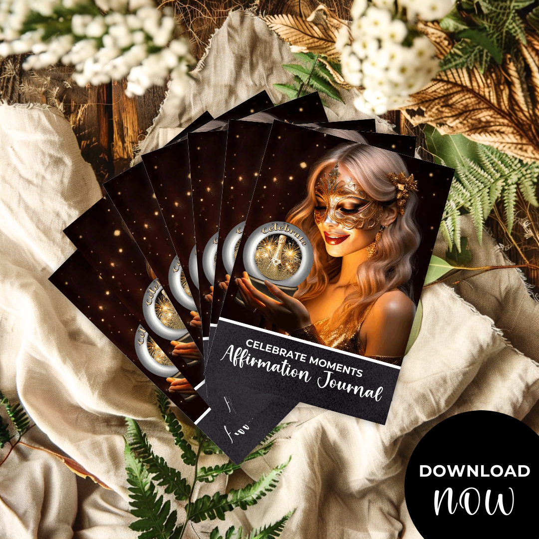 Celebrate Moments Charm Journal - Celebrate Moments Affirmation Journal Celebrate the beauty of life’s special moments and create a life filled with joy, gratitude, and positivity. 🌟✨ This inspiring journal is your dedicated space to reflect on cherished