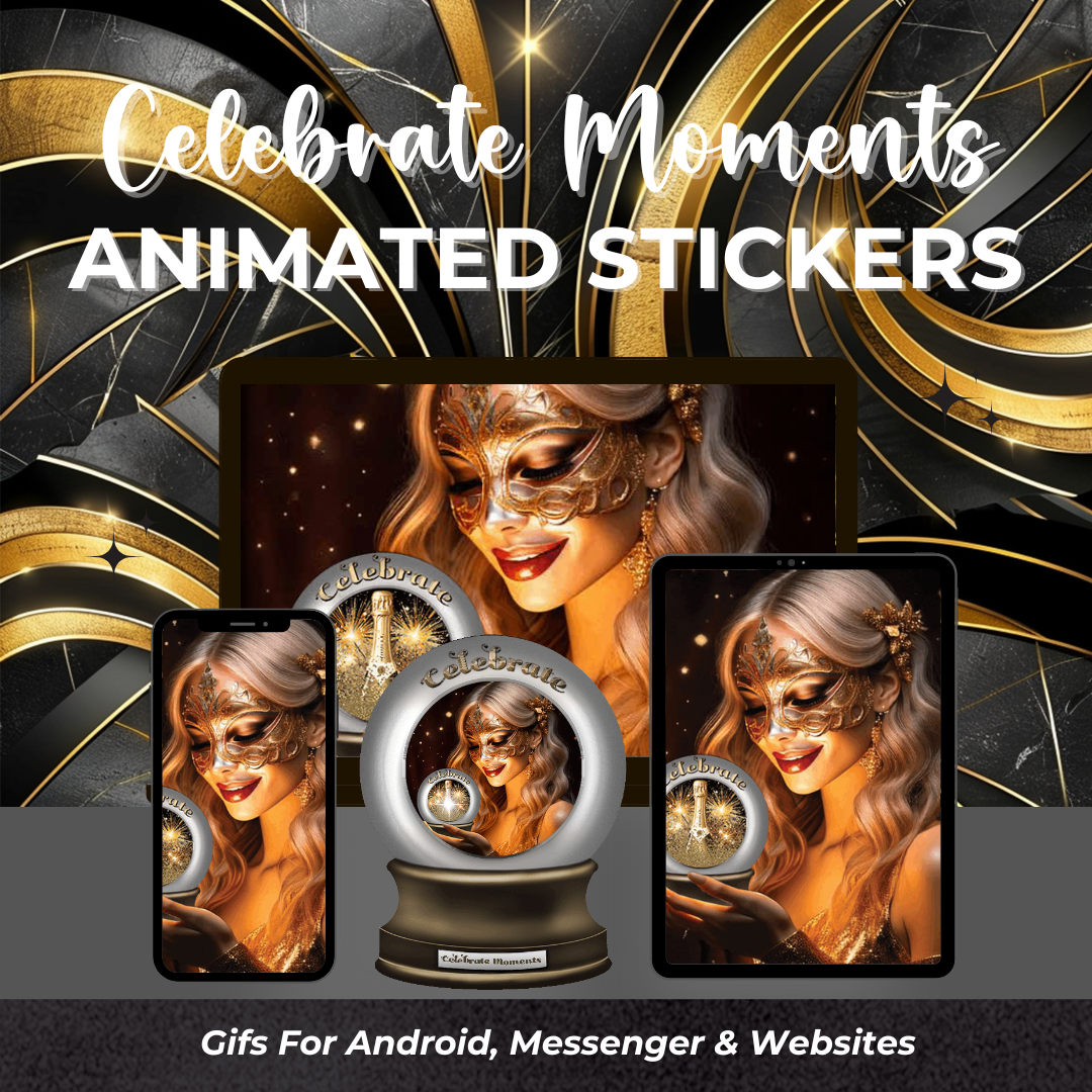 Celebrate Moments Animated Stickers - Add a burst of positivity and joy to your conversations with Celebrate Moments Animated GIF Stickers! This delightful collection of animated stickers is designed to bring your messages to life with vibrant colors, upl