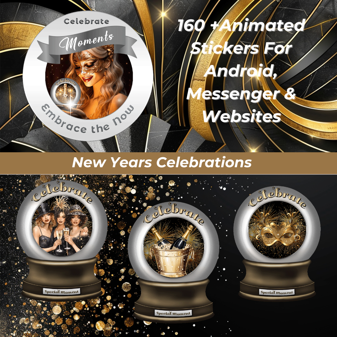 Celebrate Moments Animated Stickers - Add a burst of positivity and joy to your conversations with Celebrate Moments Animated GIF Stickers! This delightful collection of animated stickers is designed to bring your messages to life with vibrant colors, upl