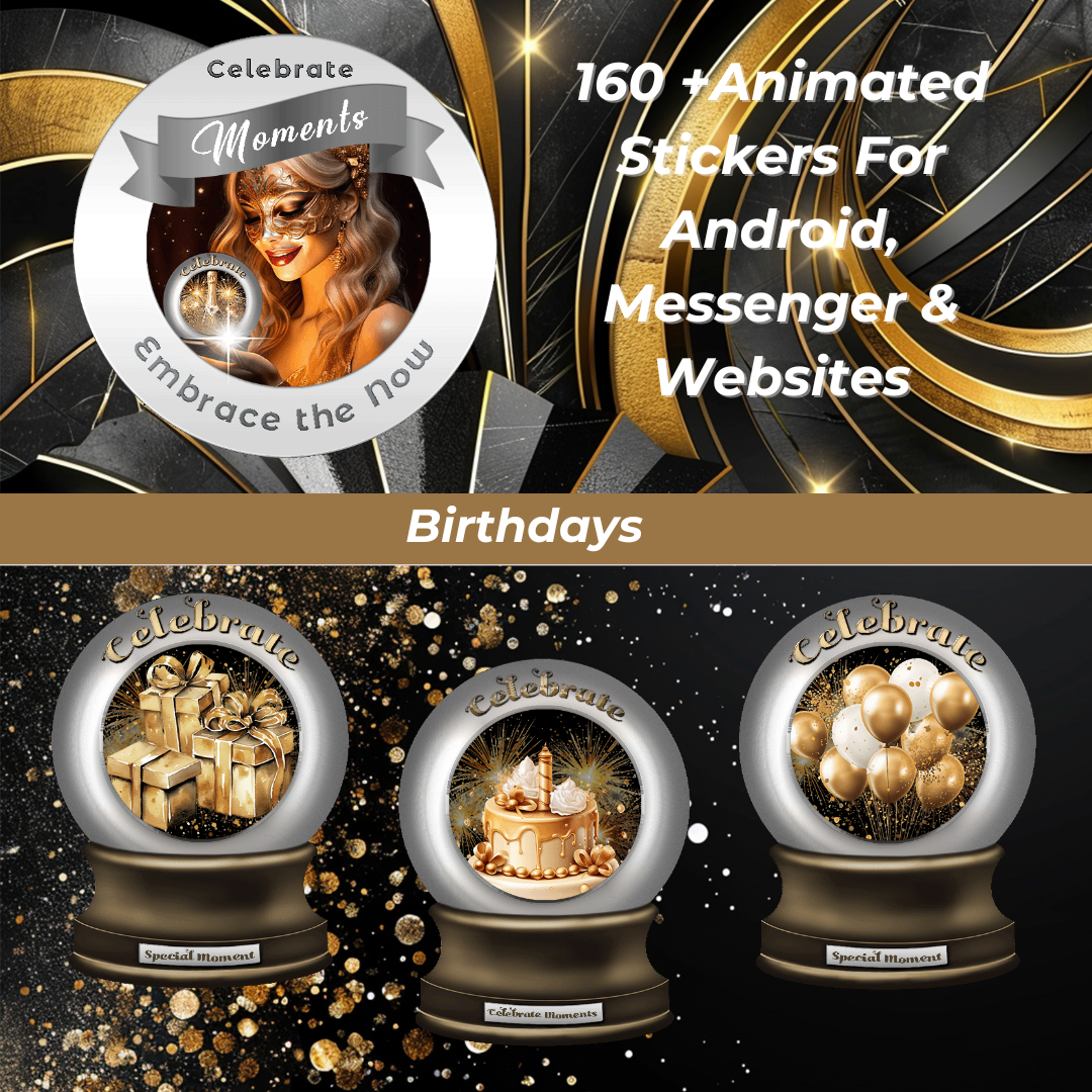 Celebrate Moments Animated Stickers - Add a burst of positivity and joy to your conversations with Celebrate Moments Animated GIF Stickers! This delightful collection of animated stickers is designed to bring your messages to life with vibrant colors, upl