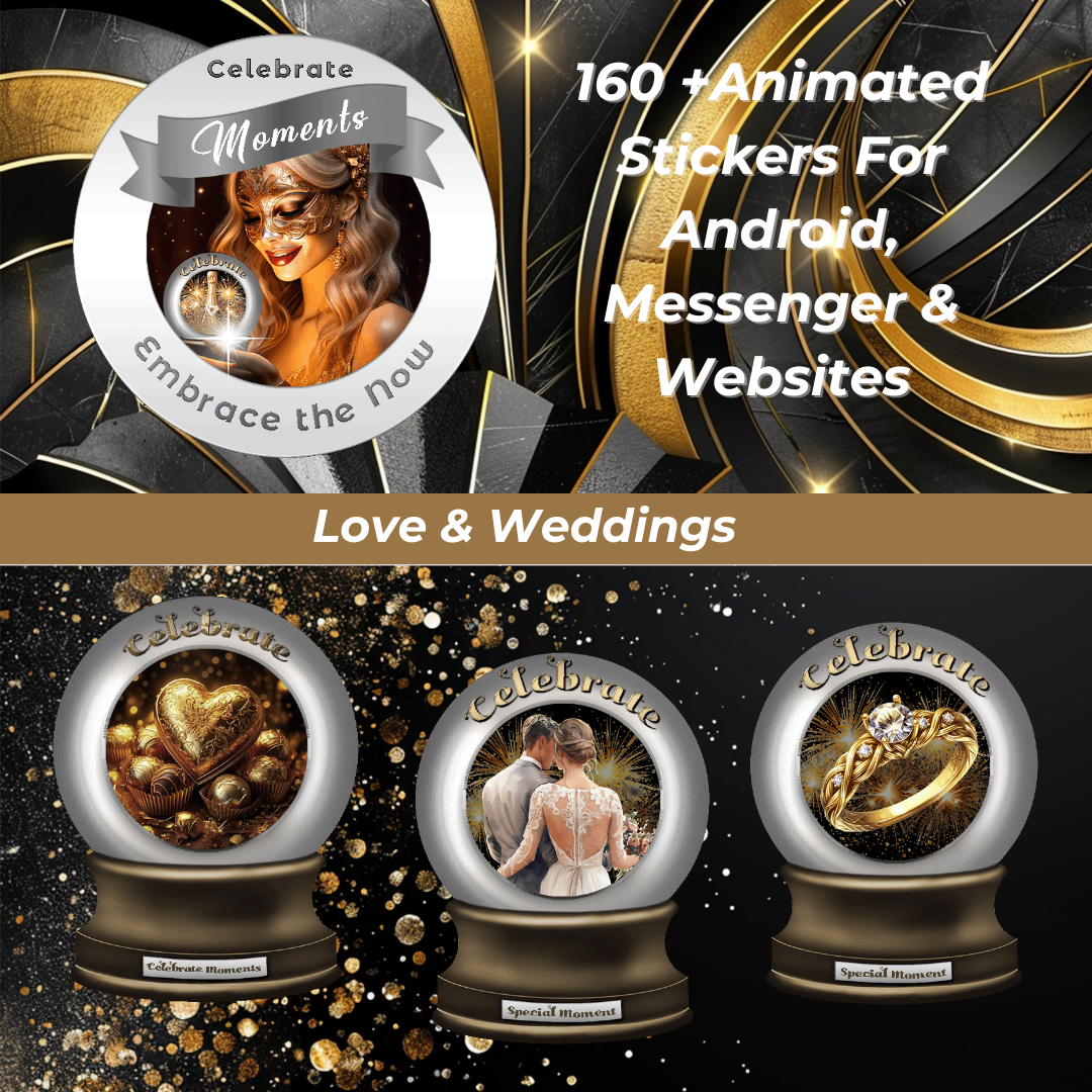 Celebrate Moments Animated Stickers - Add a burst of positivity and joy to your conversations with Celebrate Moments Animated GIF Stickers! This delightful collection of animated stickers is designed to bring your messages to life with vibrant colors, upl