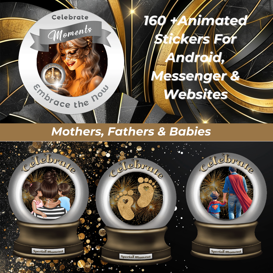 Celebrate Moments Animated Stickers - Add a burst of positivity and joy to your conversations with Celebrate Moments Animated GIF Stickers! This delightful collection of animated stickers is designed to bring your messages to life with vibrant colors, upl