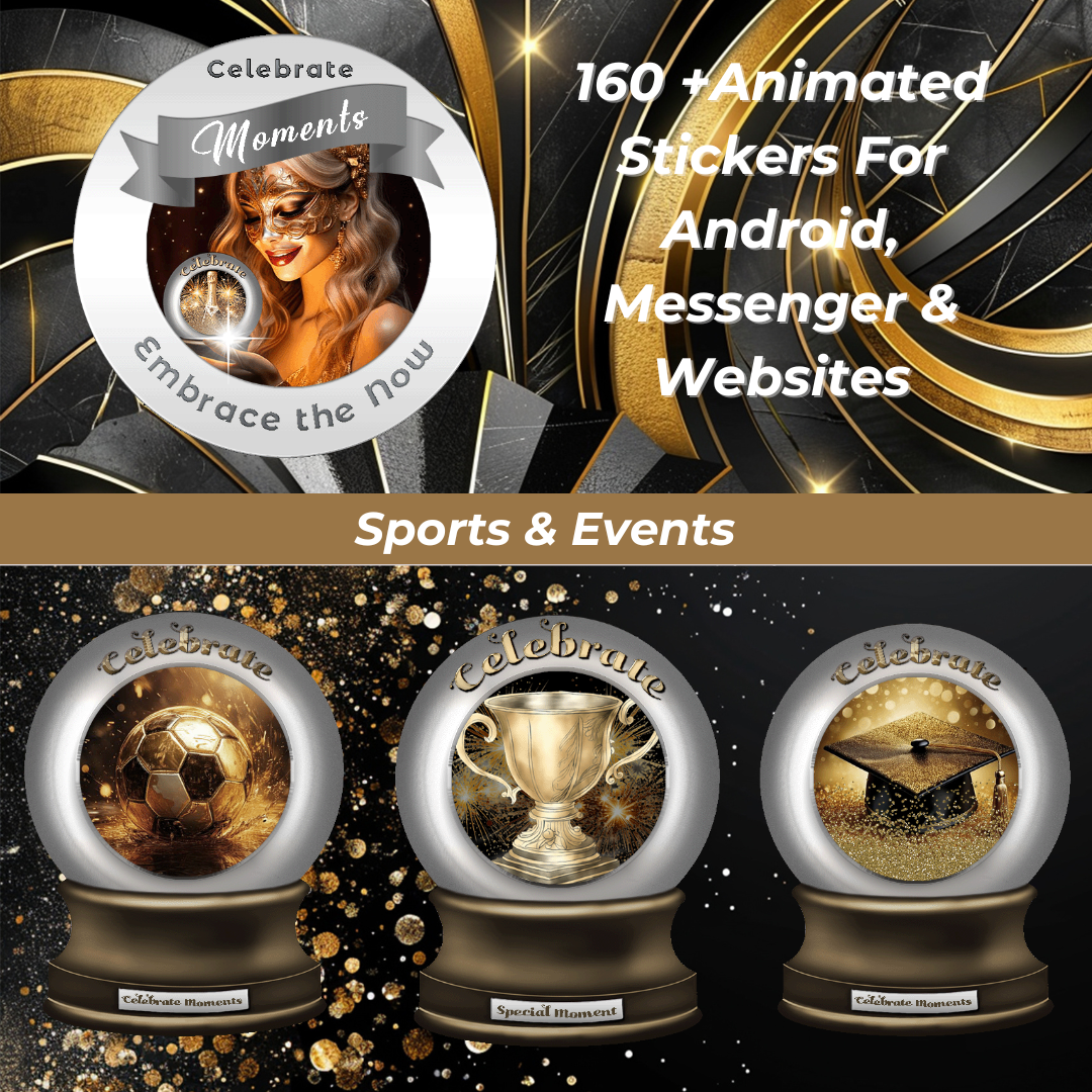 Celebrate Moments Animated Stickers - Add a burst of positivity and joy to your conversations with Celebrate Moments Animated GIF Stickers! This delightful collection of animated stickers is designed to bring your messages to life with vibrant colors, upl