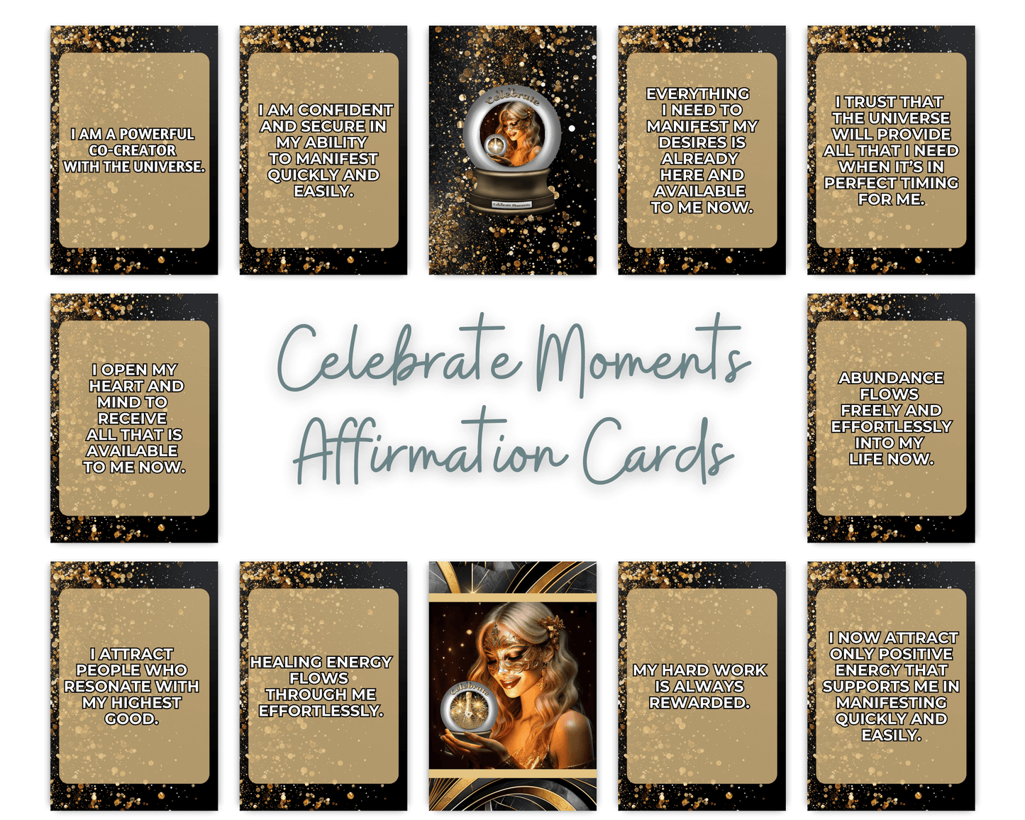 Celebrate Moments Printable Charm Cards - Unlock the magic of meaningful moments with Celebrate Moments Affirmation Cards! Each card is a beautifully designed token of positivity, ready to inspire your journey and uplift your spirit. Straight from the hea