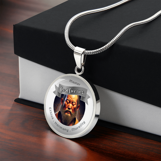 Confucius - Charm Necklace For Ethics, Harmony & Morality ShineOn Fulfillment