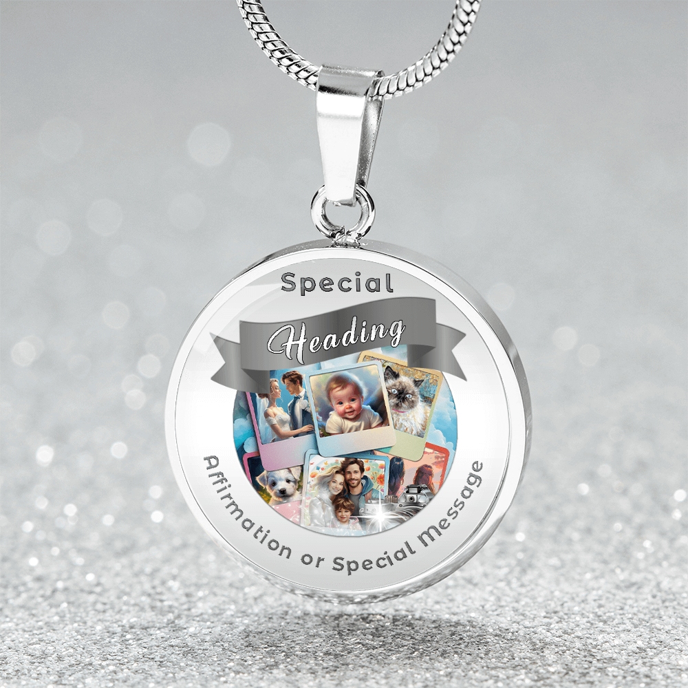 Custom Designed Circle Necklace - Design Service - This Luxury Charm Necklace is more than just an accessory — it’s a soulful expression of your journey, dreams, and intentions. Designed with meaning, each charm carries powerful affirmation words, images,