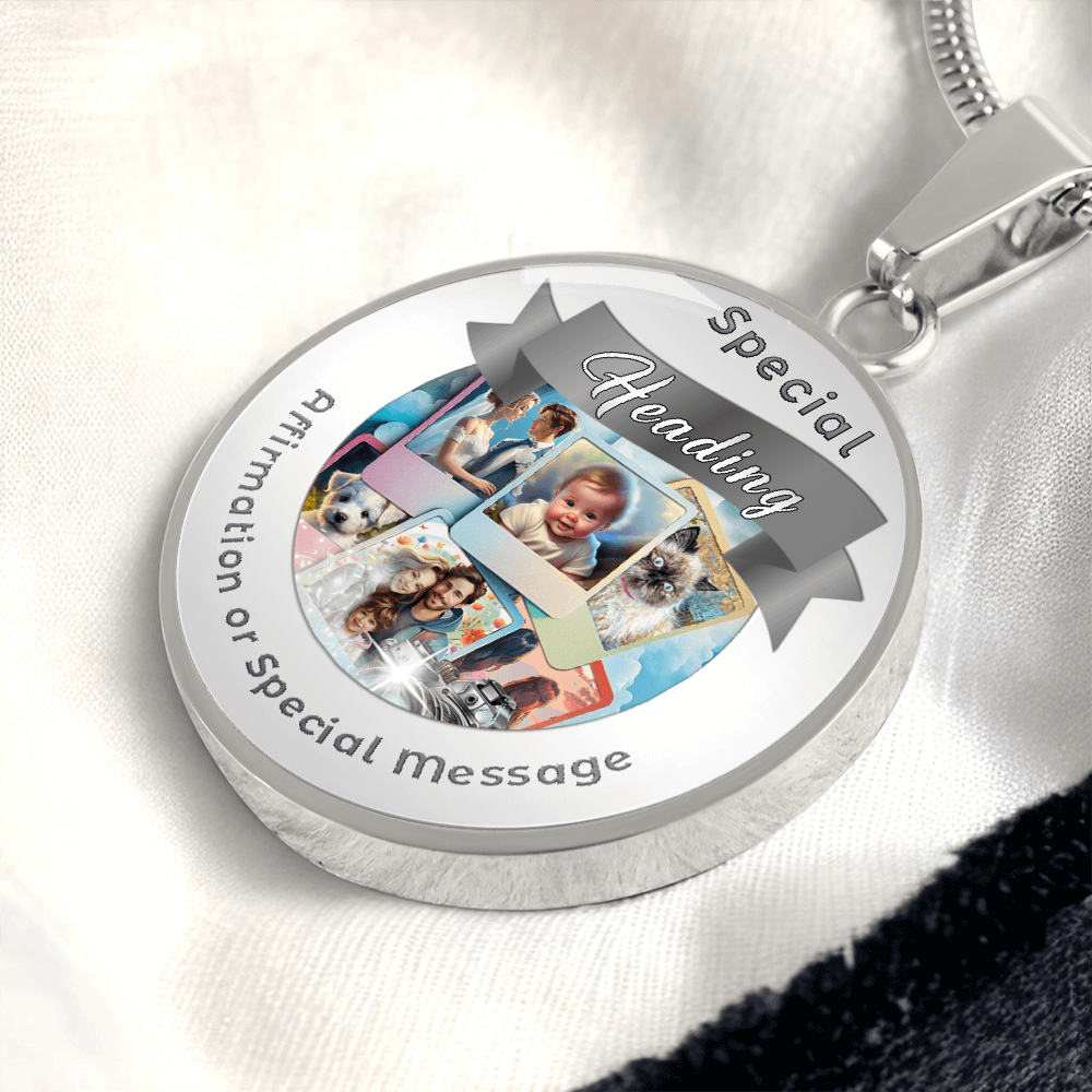 Custom Designed Circle Necklace - Design Service - This Luxury Charm Necklace is more than just an accessory — it’s a soulful expression of your journey, dreams, and intentions. Designed with meaning, each charm carries powerful affirmation words, images,