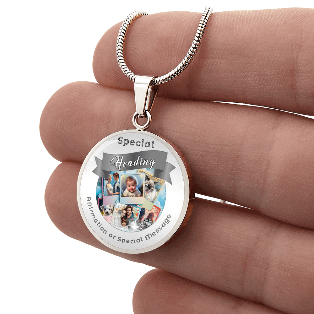Custom Designed Circle Necklace - Design Service - This Luxury Charm Necklace is more than just an accessory — it’s a soulful expression of your journey, dreams, and intentions. Designed with meaning, each charm carries powerful affirmation words, images,
