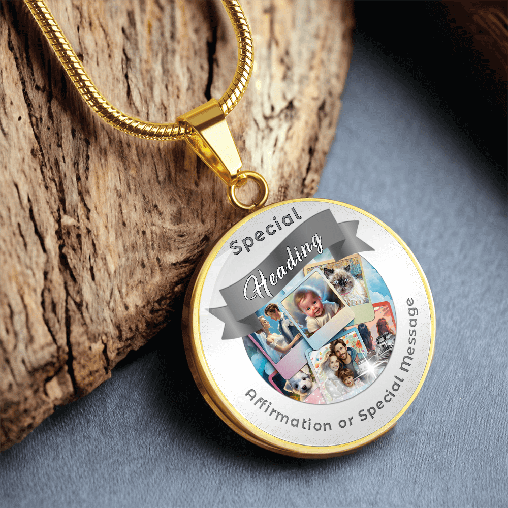 Custom Designed Circle Necklace - Design Service - This Luxury Charm Necklace is more than just an accessory — it’s a soulful expression of your journey, dreams, and intentions. Designed with meaning, each charm carries powerful affirmation words, images,