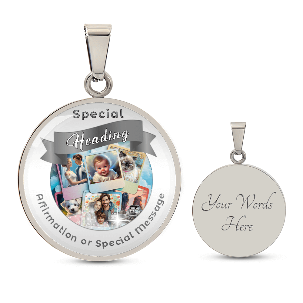 Custom Designed Circle Necklace - Design Service - This Luxury Charm Necklace is more than just an accessory — it’s a soulful expression of your journey, dreams, and intentions. Designed with meaning, each charm carries powerful affirmation words, images,