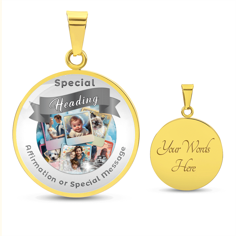 Custom Designed Circle Necklace - Design Service - This Luxury Charm Necklace is more than just an accessory — it’s a soulful expression of your journey, dreams, and intentions. Designed with meaning, each charm carries powerful affirmation words, images,