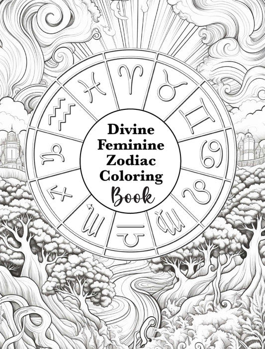 Divine Feminine Zodiac Coloring Book (Amazon Paperback) Amazon
