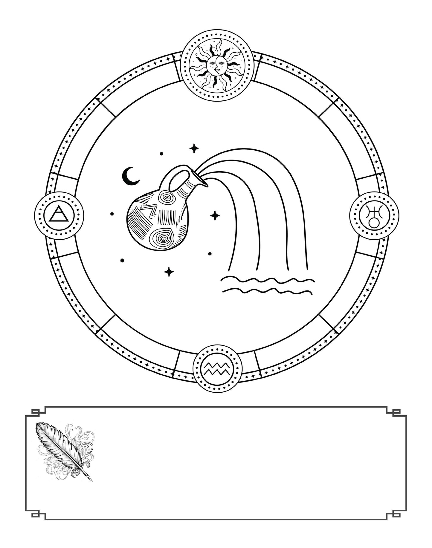 Divine Feminine Zodiac Coloring Book (Amazon Paperback) - The Universe holds a powerful rhythm, and within it, the zodiac serves as a sacred guide to understanding your energy, intentions, and manifesting potential. This Zodiac Coloring Book invites you t