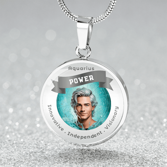 Divine Masculine Aquarius - Charm Necklace ShineOn Fulfillment