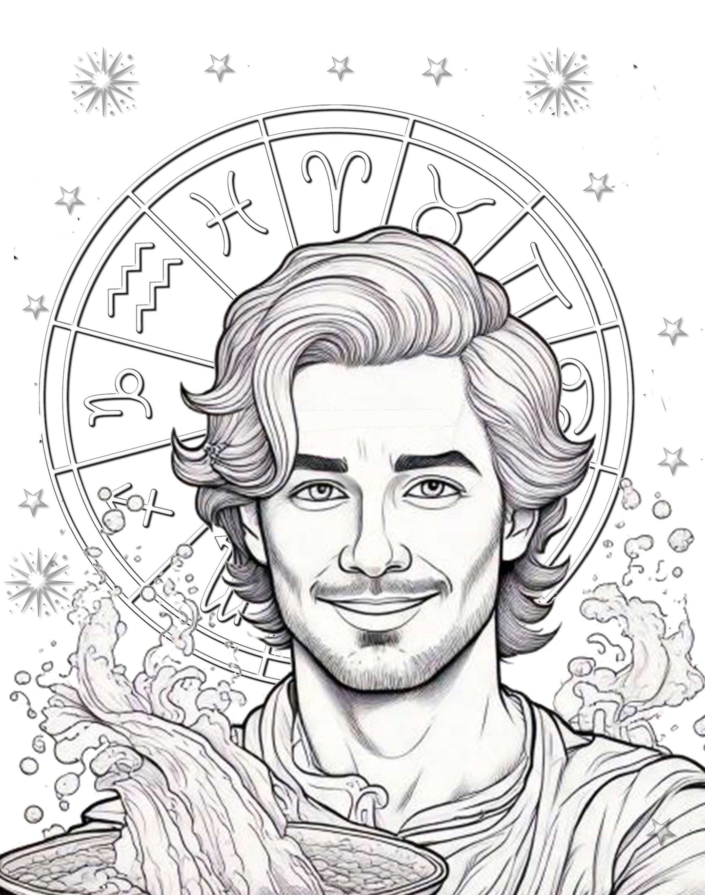 Divine Masculine Zodiac Coloring Book (Amazon Paperback) - The Universe pulses with a powerful rhythm, and within it, the zodiac serves as a guide to understanding your energy, intentions, and manifesting potential. This Zodiac Coloring Book invites you t