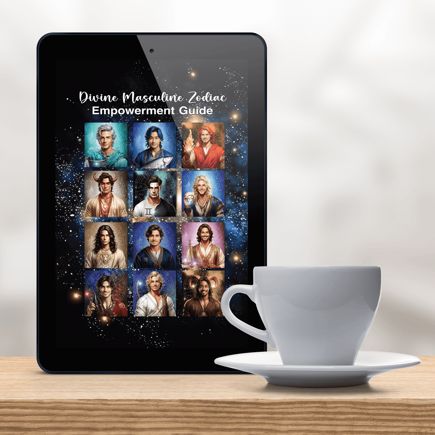 Divine Masculine Zodiac Empowerment Guide (Amazon eBook, Paperback & Hardcopy) - Imagine This… A vast night sky stretches above you, each star shining with ancient light and primal truth. You stand firm upon sacred ground, breath steady, soul grounded, an
