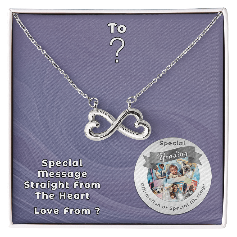 Endless Love Necklace with Custom Designed Message Card - 🩶 Endless Love Necklace with Custom Designed Message Card– Celebrate your everlasting love and express your affection with our Endless Love Necklace that says "I'll love you till the end of time."