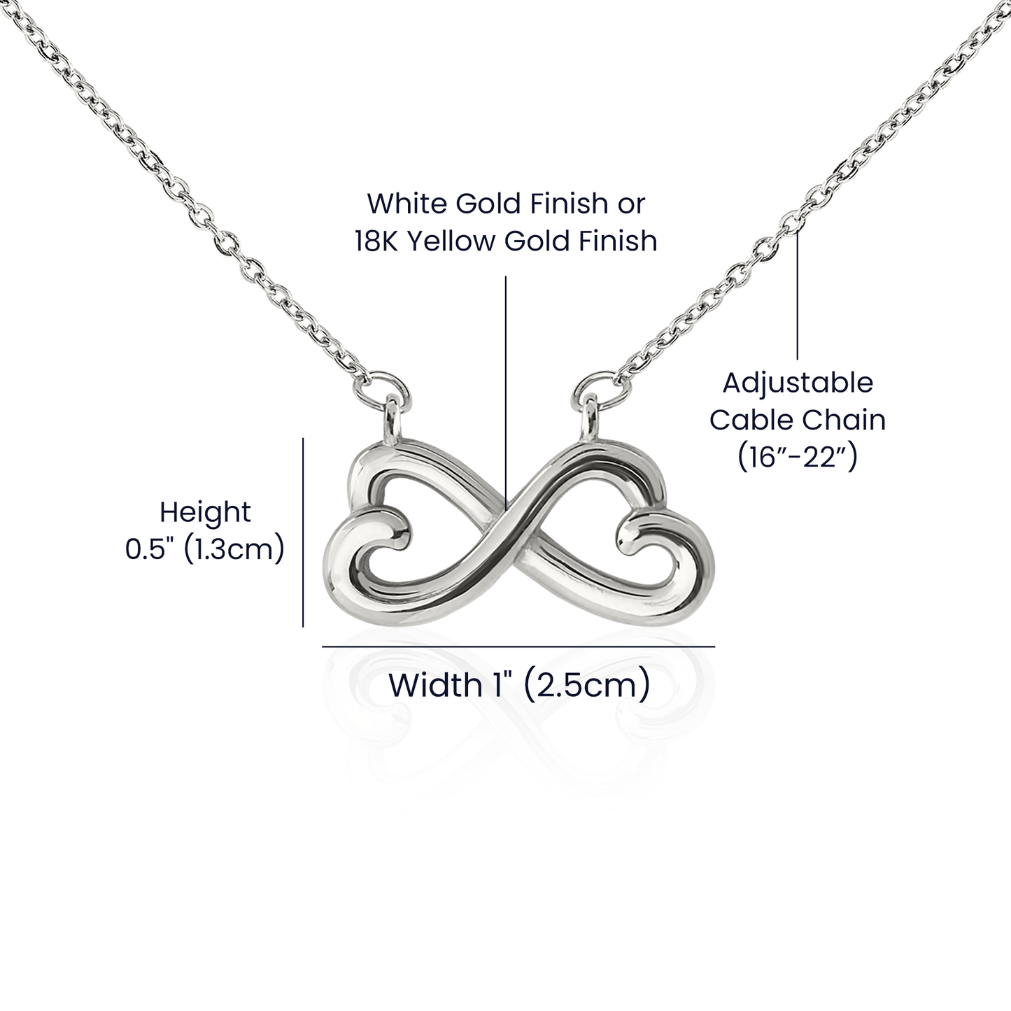 Endless Love Necklace with Custom Designed Message Card - 🩶 Endless Love Necklace with Custom Designed Message Card– Celebrate your everlasting love and express your affection with our Endless Love Necklace that says "I'll love you till the end of time."