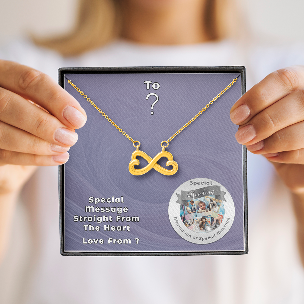 Endless Love Necklace with Custom Designed Message Card - 🩶 Endless Love Necklace with Custom Designed Message Card– Celebrate your everlasting love and express your affection with our Endless Love Necklace that says "I'll love you till the end of time."