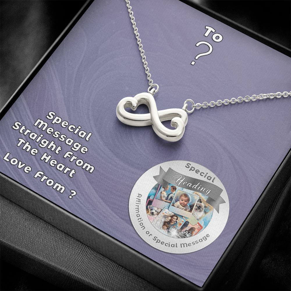 Endless Love Necklace with Custom Designed Message Card - 🩶 Endless Love Necklace with Custom Designed Message Card– Celebrate your everlasting love and express your affection with our Endless Love Necklace that says "I'll love you till the end of time."