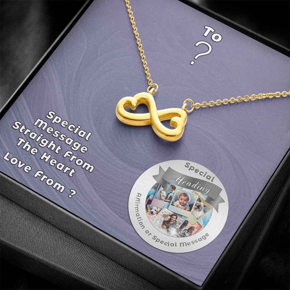 Endless Love Necklace with Custom Designed Message Card - 🩶 Endless Love Necklace with Custom Designed Message Card– Celebrate your everlasting love and express your affection with our Endless Love Necklace that says "I'll love you till the end of time."