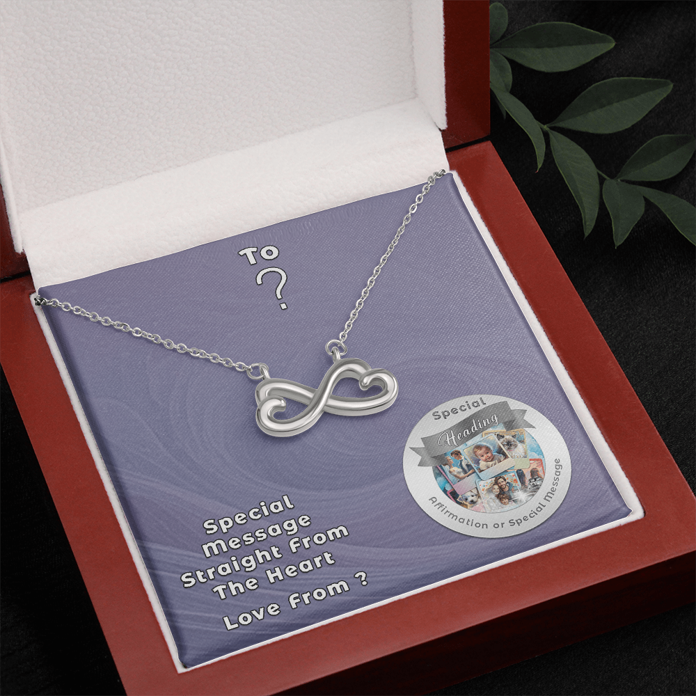 Endless Love Necklace with Custom Designed Message Card - 🩶 Endless Love Necklace with Custom Designed Message Card– Celebrate your everlasting love and express your affection with our Endless Love Necklace that says "I'll love you till the end of time."