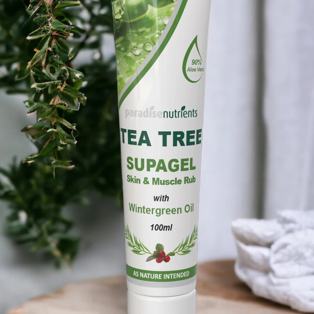 Tea Tree SupaGel - Paradise Nutrients - SupaGel is a soft plant based gel which is rich in a banquet of plant based minerals, vitamins, amino acids and other amazing compounds. SupaGel shows through scientific studies that the ingredients may assist with