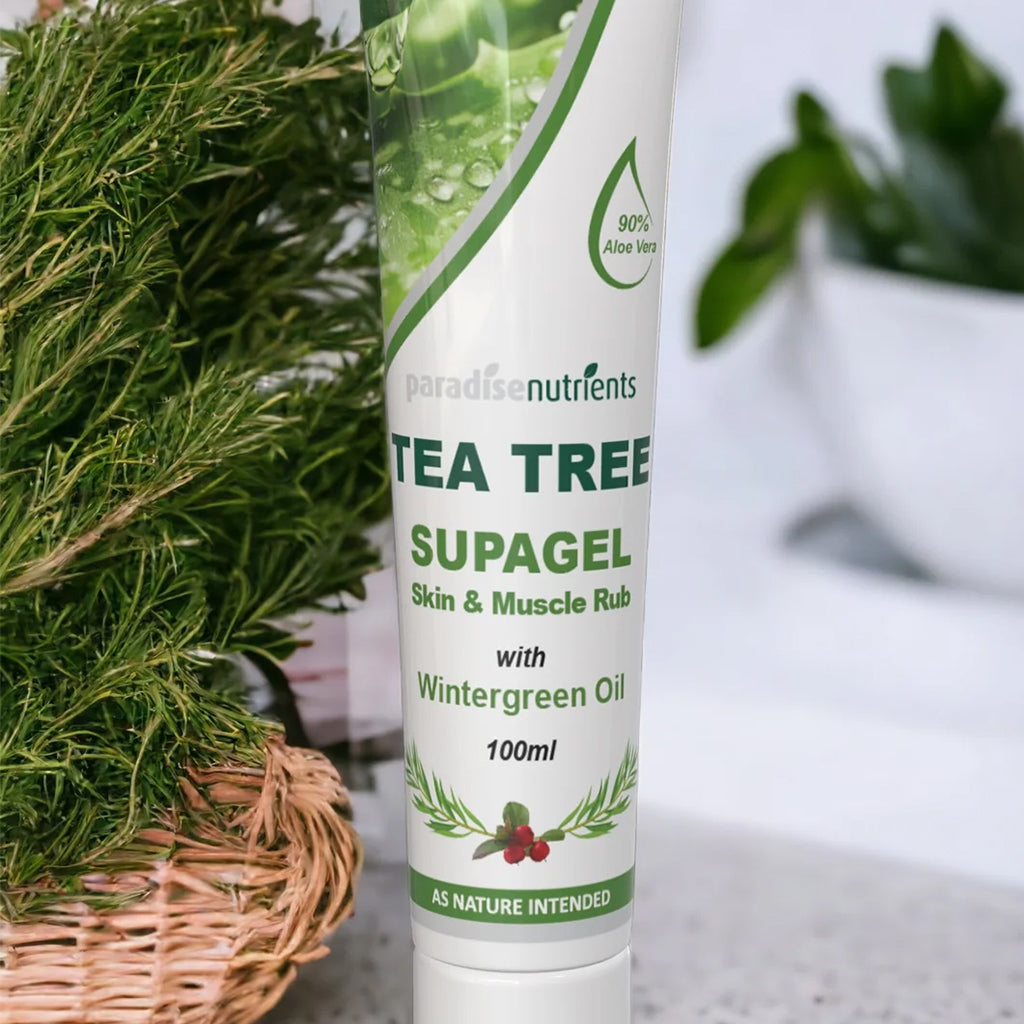 Tea Tree SupaGel - Paradise Nutrients - SupaGel is a soft plant based gel which is rich in a banquet of plant based minerals, vitamins, amino acids and other amazing compounds. SupaGel shows through scientific studies that the ingredients may assist with