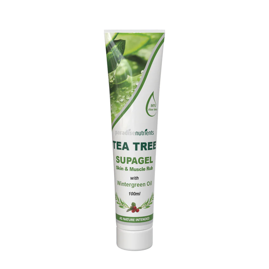 Tea Tree SupaGel - Paradise Nutrients - SupaGel is a soft plant based gel which is rich in a banquet of plant based minerals, vitamins, amino acids and other amazing compounds. SupaGel shows through scientific studies that the ingredients may assist with