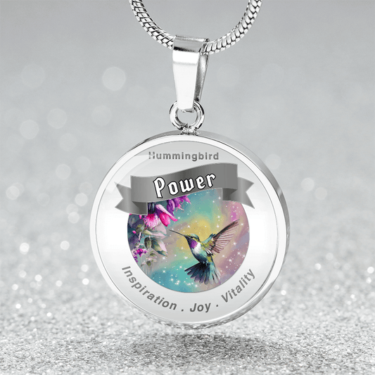 Hummingbird Power- Charm Necklace ShineOn Fulfillment