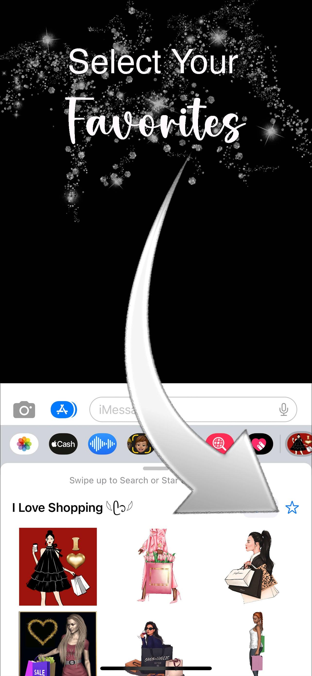 I Love Shopping: iMessage Sticker Pack More Than Charms Digital