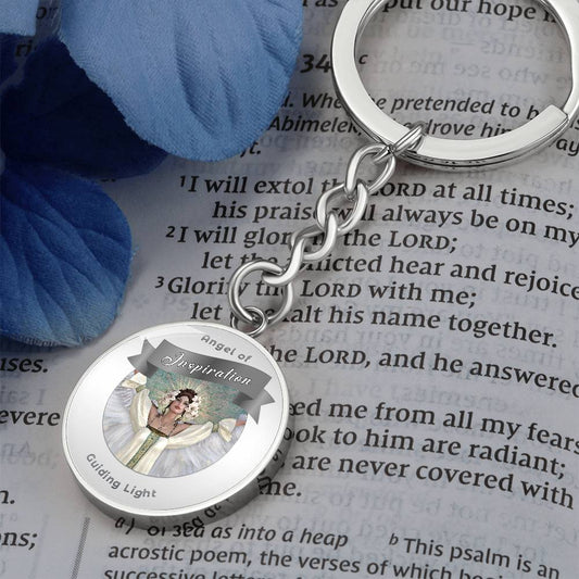 Inspiration - Guardian Angel Charm Keychain ShineOn Fulfillment