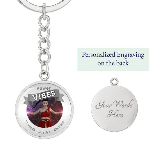 Justice Power Vibes - Affirmation Keychain ShineOn Fulfillment