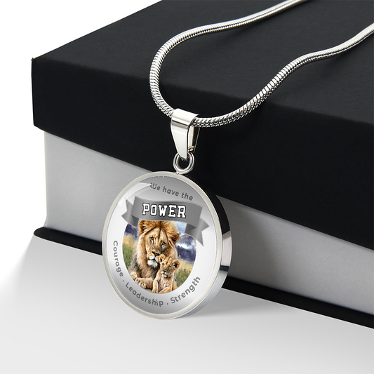 Lion - Power Animal Charm Necklace - Courage Leadership Strength ShineOn Fulfillment