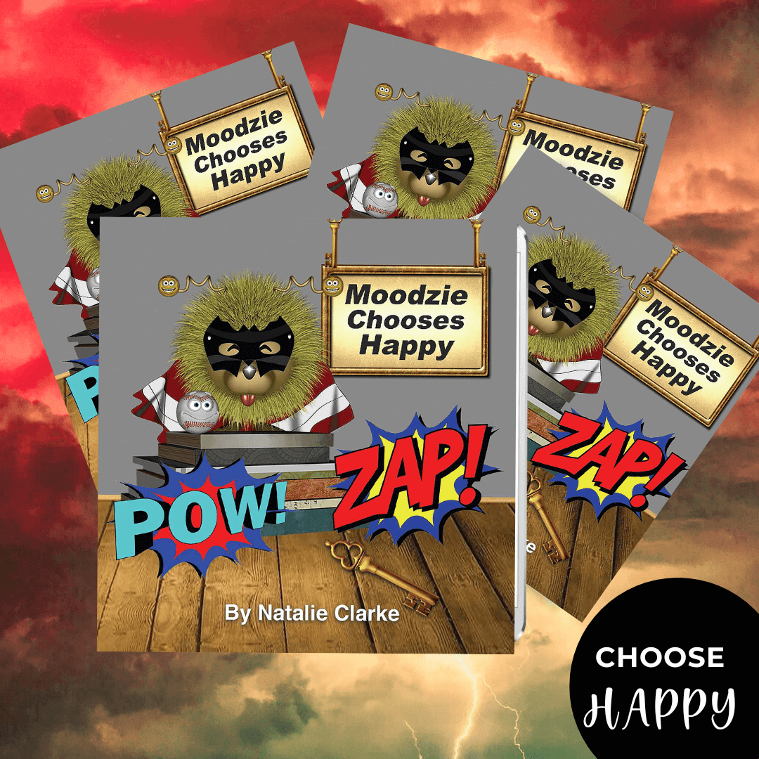 Moodzie Chooses Happy: A Story to Empower Children (Amazon) - Moodzie (a fun lion character) is extremely happy most of the time, however Moodzie’s antennae makes Moodzie very sensitive to the world. Will Moodzie learn all about emotions and discover grea