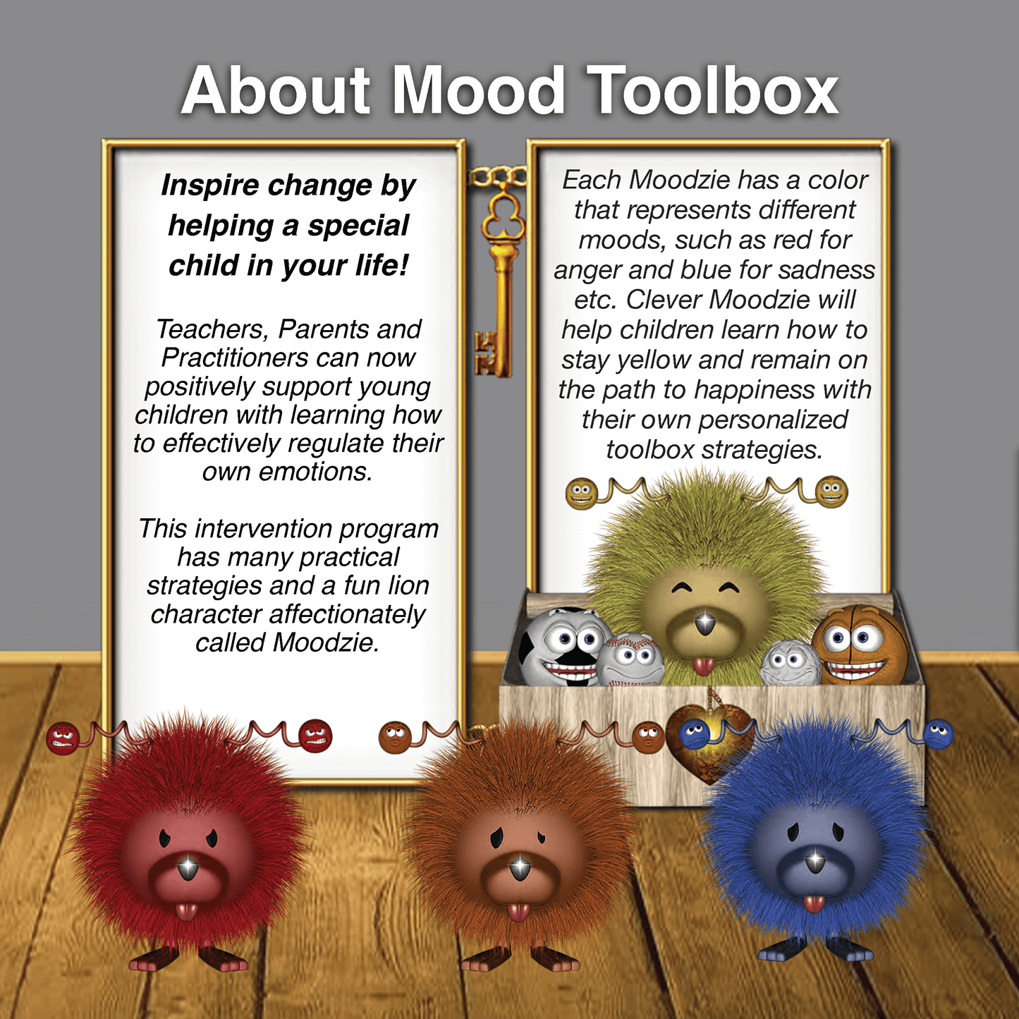 Moodzie Chooses Happy: A Story to Empower Children (Amazon) - Moodzie (a fun lion character) is extremely happy most of the time, however Moodzie’s antennae makes Moodzie very sensitive to the world. Will Moodzie learn all about emotions and discover grea