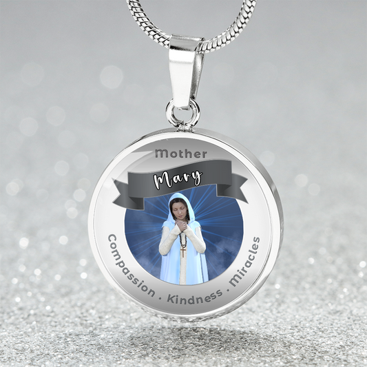Mother Mary - Charm Necklace For Compassion, Kindness & Miracles ShineOn Fulfillment