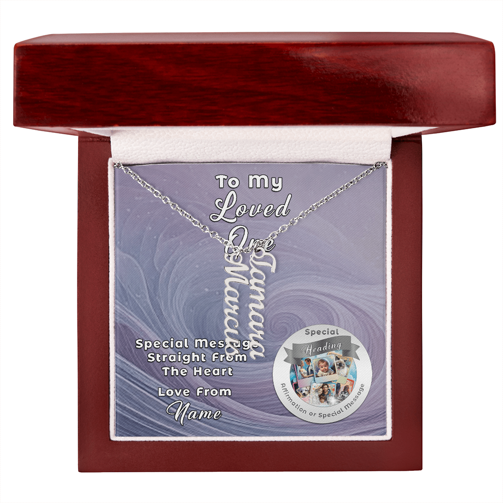 Multi Vertical Necklace with Custom-Designed Message Card ShineOn Fulfillment