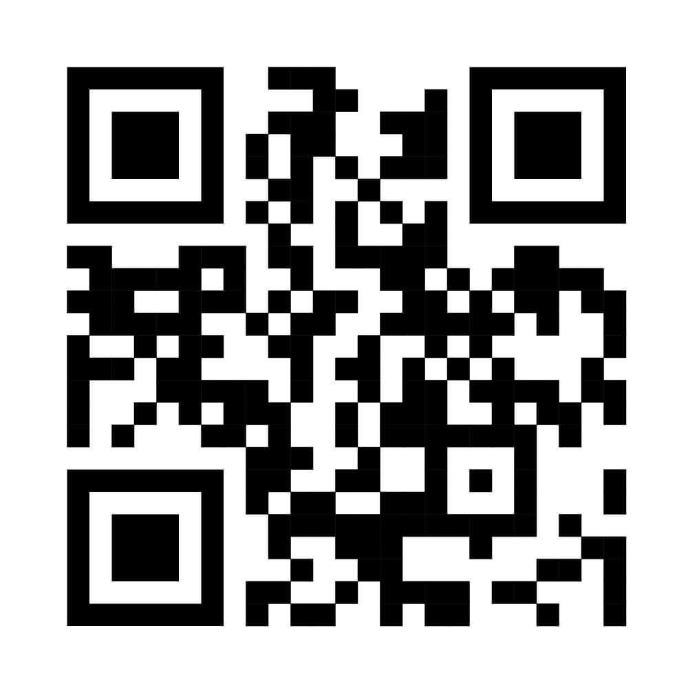 Black and white QR code on a plain background for scanning.