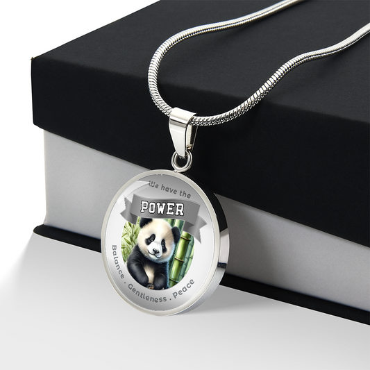 Panda - Power Animal Charm Necklace - Balance Gentleness Peace ShineOn Fulfillment