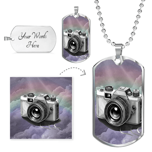 Personalized Dog Tag Necklace - Upload Your Own Image ShineOn Fulfillment